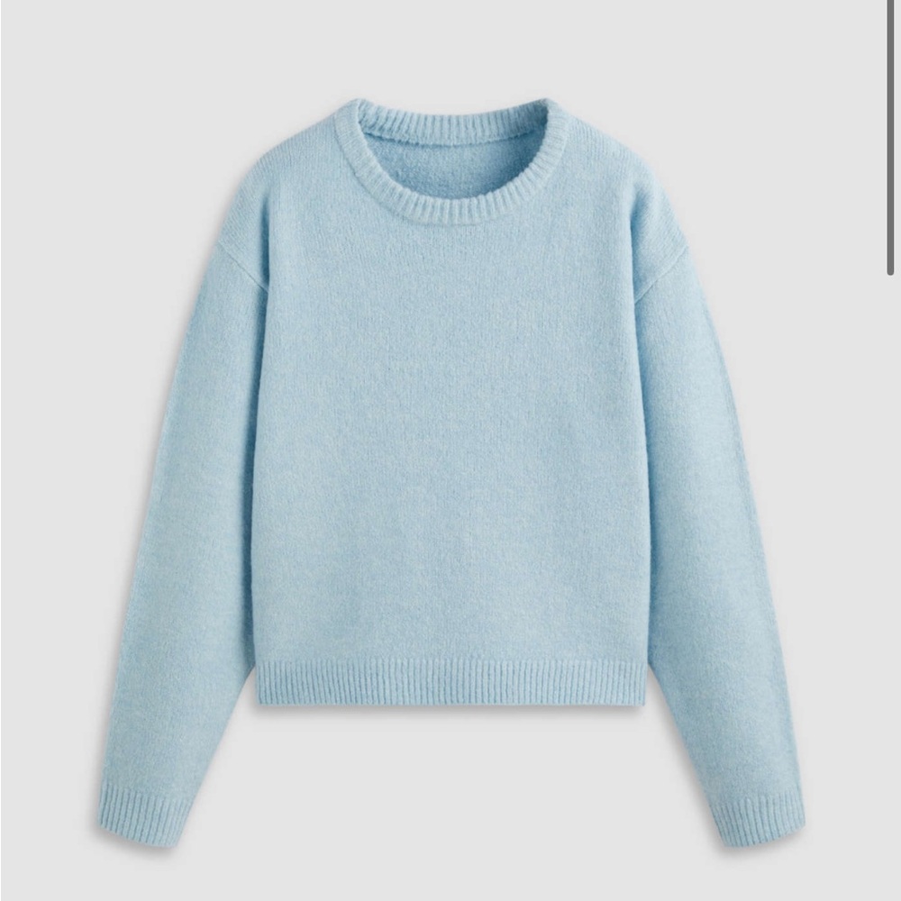 baby blue knit sweater
